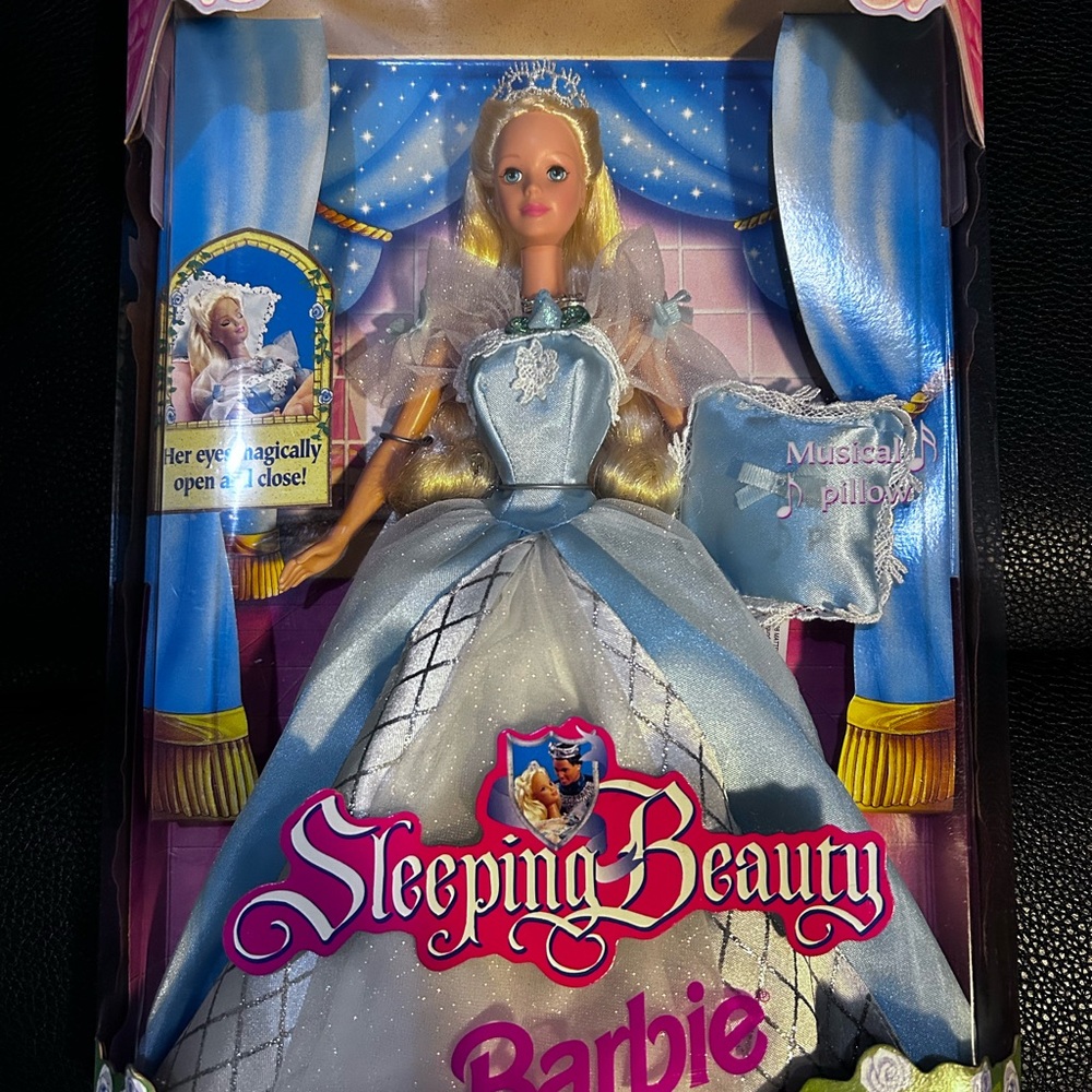Barbie Sleeping Beauty Doll in Blue and White Gown
